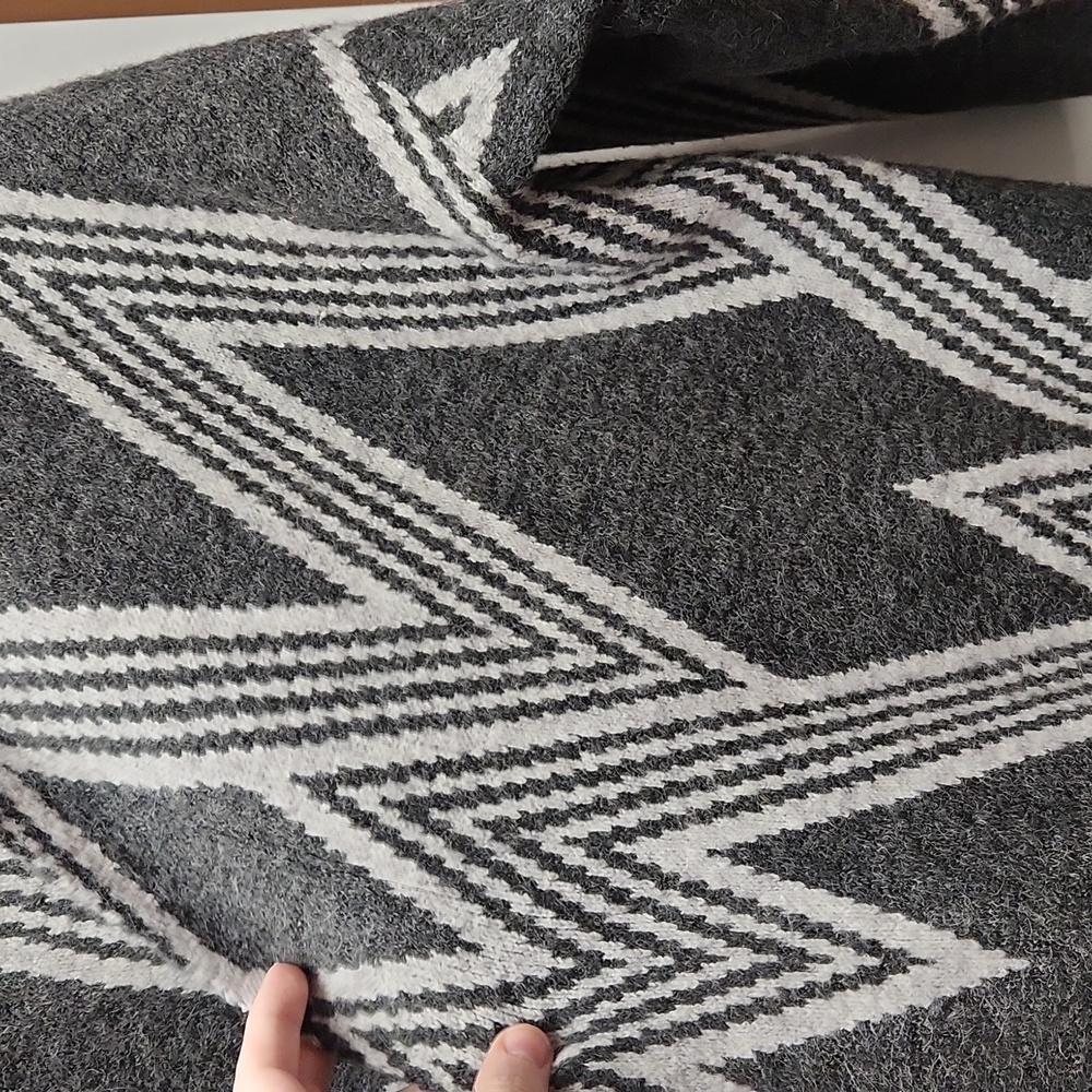 Joan Vass New York Gray Cardigan With 2 Front Pockets - Size 1X - Picture 7 of 11